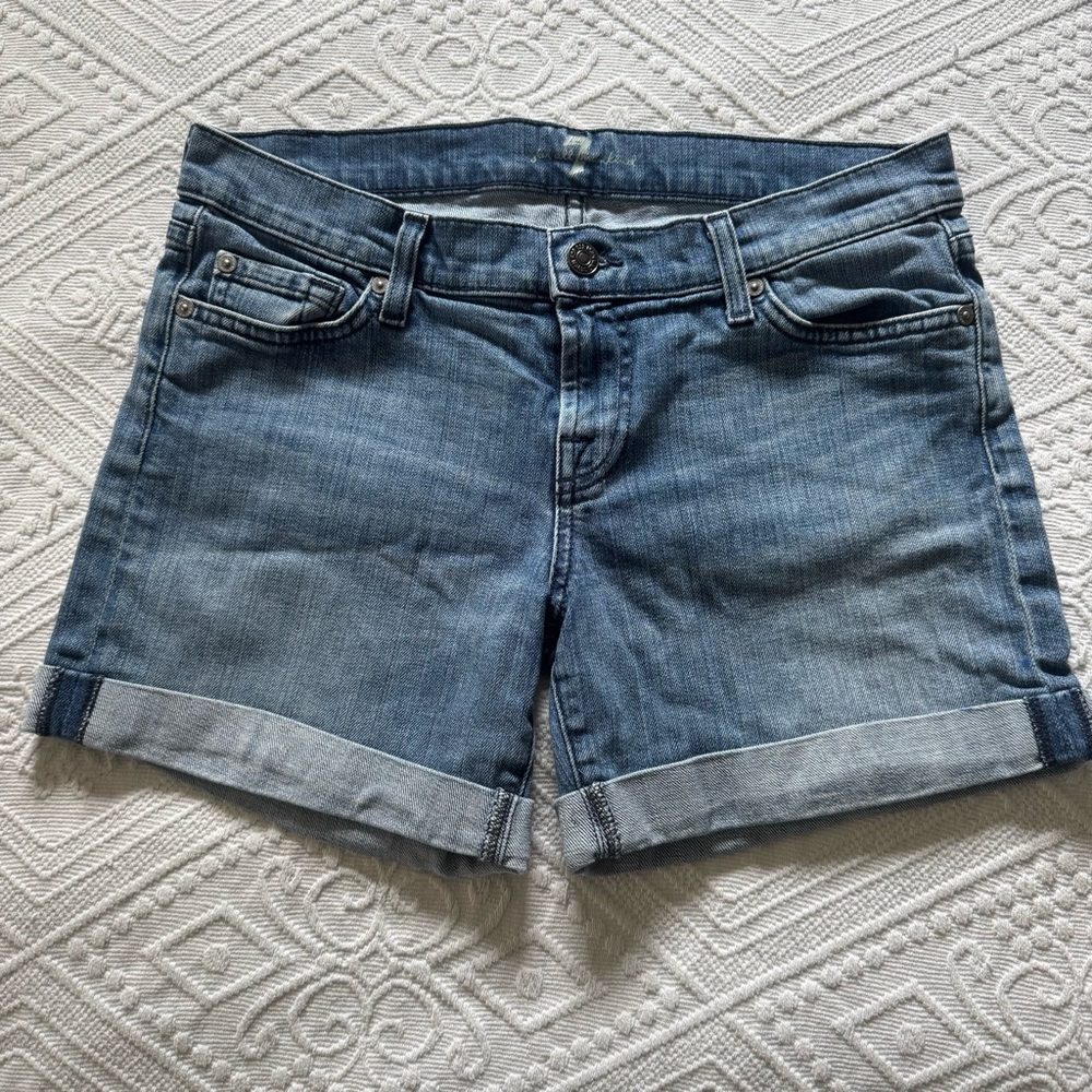 Seven Denim Blue Women's Cuffed Shorts